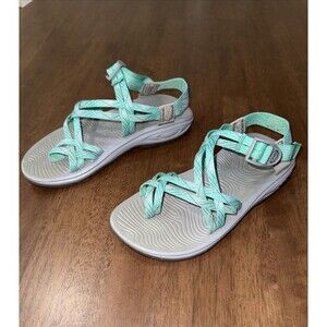 Chaco Z-Strap Sport Sandals Aqua Mint Hiking Comfort Trail Outdoor Women 8